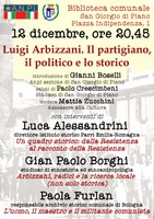 12/12/2018 San Giorgio di Piano - Luigi Arbizzani. Il partigiano, il politico e lo storico