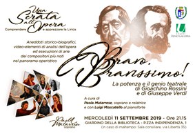 11/09/2019 San Giorgio di Piano - Bravo bravissimo! La potenza e il genio teatrale di Gioacchino Rossini e di Giuseppe Verdi