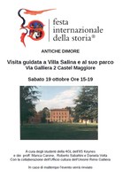 19/10/2019 Castel Maggiore -   Antiche dimore. Visita guidata a Villa Salina e al suo parco. Un evento della Festa internazionale della Storia