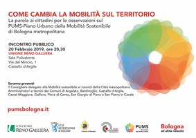 20/02/2019 Castello d'Argile - Come cambia la mobilità sul territorio. Incontro pubblico sul Piano Urbano della Mobilità Sostenibile di Bologna metropolitana