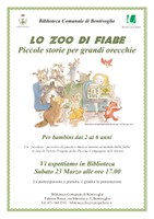 23/03/2019 Bentivoglio - LO ZOO DI FIABE. Piccole storie per grandi orecchie