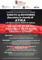 23/11/2019 Castello D'Argile - Fiaccolata in ricordo di Atika e di tutte le donne vittime di violenza. Giornata internazionale per l'eliminazione della violenza contro le donne