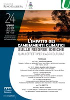 24/01/2019 Galliera - L’impatto dei cambiamenti climatici sulle risorse idriche - Quali effetti per l'agricoltura?