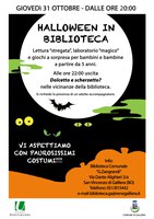 31/10/2019 Galliera - Halloween in biblioteca (e appello alle famiglie!)