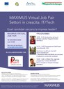 10/06/2020 ONLINE - MAXIMUS Virtual Job Fair. Settori in crescita: IT/Tech