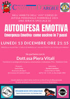 13/12/2021 Castello d'Argile - Autodifesa emotiva. Nell'ambito dell'VIII° Corso di Difesa Personale Femminile