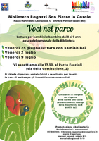 25/06-02-09/07/2021 San Pietro in Casale - Voci nel parco. Letture per bambini e bambine dai 3 ai 7 anni