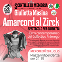 28/07/2021 San Giorgio di Piano - Amarcord al Zirck. Spettacolo di circo contemporaneo per "Scintille di memoria – Un anno con Giulietta Masina"