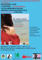 12/03/2022 San Pietro in Casale - Io sono mia. Incontro con l'autore Luca Martini. Evento organizzato in occasione della Festa Internazionale della Donna