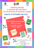 17/09/2022 Castel Maggiore - Letture piccine tra le braccia di mamma e papà. Bambini/e 0-2 anni