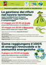 17 e 19/05 - 09/06/2022 Castello d'Argile - Gestione dei rifiuti, comunità energetiche, rinnovabili... Se ne parla in una serie di incontri pubblici con tecnici e amministratori