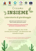 21/05/2022 Castello d'Argile - Creiamo insieme. Laboratorio di giardinaggio per bambini/e dai 5 - 12 anni