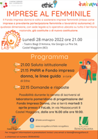 28/03/2022 Castel Maggiore - Imprese al femminile. Presentazione del Fondo impresa Donna