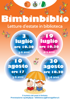 03 e 19/07, 10 e 30/08/2023 San Giorgio di Piano - Bimbinbiblio. Letture d'estate in biblioteca per bambini/e di 0-2 e 3-6 anni