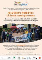 10/09/2023 Castel Maggiore - (E)Venti Poetici. Un appuntamento formativo per adulti del Junior Poetry Festival