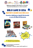 13/06/2023 San Pietro in Casale - Biblio Game... di sera! Dai 10 anni