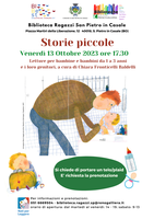 13/10/2023 San Pietro in Casale - Storie Piccole. Letture per bambini e bambine di 1-3 anni