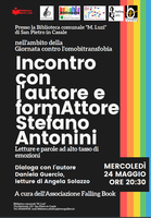 24/05/2023 San Pietro in Casale - Letture e parole ad alto tasso di emozioni. Incontro con l'autore e formAttore Stefano Antonini. Giornata contro l'omobitransfobia