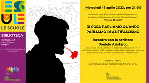 19/04/2023 Pieve di Cento - Di cosa parliamo quando parliamo di antifascismo. Incontro con Daniele Aristarco. 78° Anniversario della Liberazione dell'Italia dal nazifascismo