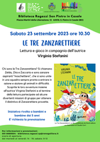 23/09/2023 San Pietro in Casale - Le tre zanzarettiere. Presentazione del libro di Virginia Stefanini con lettura e gioco in compagnia dell'autrice (dai 5 anni)