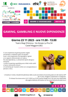 23/11/2023 Castel Maggiore - Gaming, gambling e nuove dipendenze. Workshop FaLab per il Festival della Cultura Tecnica
