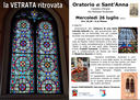 26/07/2023 Castello d'Argile - La vetrata ritrovata. Illustrazione del restauro di una delle vetrate laterali dell'Oratorio di Sant'Anna