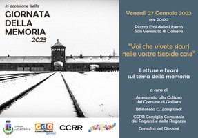 27/01/2023 Galliera - Voi che vivete sicuri nelle vostre tiepide case. Letture in occasione del Giorno della Memoria