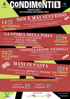 14/09, 26/10, 23/11, 14/12/2023  Castel Maggiore - Condimenti OFF.  Programma settembre-dicembre 2023