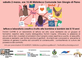 02/03/20245 San Giorgio di Piano - Fammi capire. Letture e laboratorio creativo per bimbi/e di 5-10 anni, con i genitori