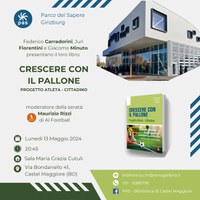 13/05/2024 Castel Maggiore - Crescere con il Pallone - Progetto Atleta-Cittadino. Presentazione del libro di Federico Carradorini, Juri Fiorentini e Giacomo Minuto