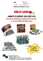 20/04/2024 San Pietro in Casale - Biblio Game. Per ragazze/i dai 10 anni