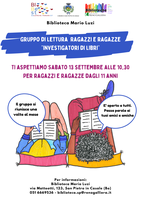 13/09/2025 San Pietro in Casale - Investigatori di libri. Riunione del gruppo di lettura ragazzi/e (dagli 11 anni)