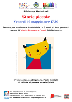 16/05/2025 San Pietro in Casale - Storie Piccole. Da 1 a 3 anni