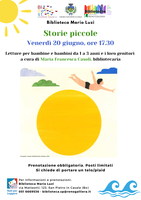 20/06/2025 San Pietro in Casale - Storie Piccole. Da 1 a 3 anni
