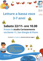 22/11/2025 San Giorgio di Piano - Letture a bassa voce. In occasione della Settimana Nazionale Nati per Leggere (3-7 anni)