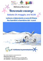 24/05/2025 San Pietro in Casale - Benvenute vacanze. Letture e laboratorio creativo per bambine/i dai 4 anni