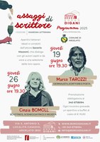 19 e 26/06/2025 Argelato - Cinzia Bomoll e Marco Tarozzi.  Assaggi di scrittore a Borgo Digani