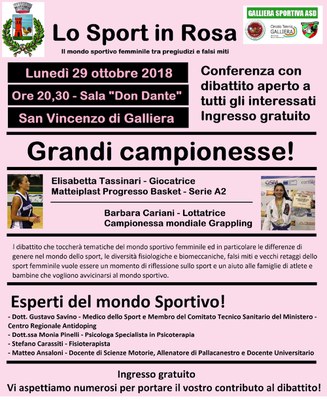 Locandina Sport in rosa