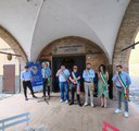 Luca Vignoli al microfono in qualità di Presidente pro tempore dell'Unione Reno Galliera