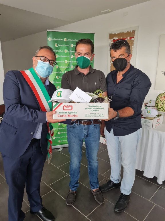 Il consigliere delegato marco Monesi con Marco Caliceti e Moreno Morisi .JPG