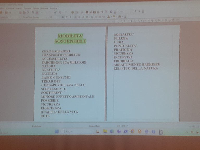 Per riflettere e raccogliere le idee