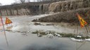 l'acqua fuoriesce dal fiume