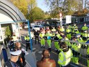 I droni al "lavoro" durante il briefing al Comando PM dell'ultimo controllo arginale.