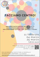 Facciamo centro! Percorso partecipativo del Centro per le Famiglie Pianura Est si conclude il 25 marzo!