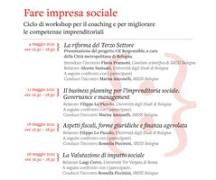 Fare impresa sociale: a maggio, un ciclo di workshop per il coaching e per migliorare le competenze imprenditoriali