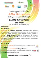 Il Centro per le Famiglie distrettuale inaugura la nuova sede di Pieve di Cento: "Alla Stazione". Sabato 4 marzo l'evento inaugurale