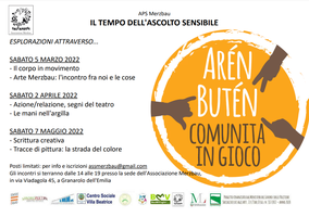 Il tempo dell'ascolto sensibile. Torna il progetto "Arén Butén - Comunità in gioco per ogni età", con un laboratorio per adulti