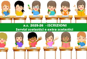 Servizi scolastici ed extra scolastici a.s. 2025/26: iscrizioni online entro il 31 luglio 2025