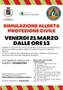 Simulazione di allerta di Protezione Civile