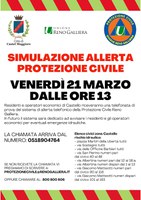 Simulazione di allerta di Protezione Civile